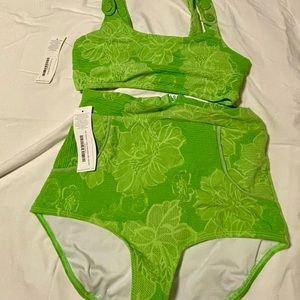 Seea Georgia Citron Bikini top and high waisted bottom.